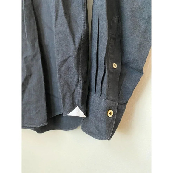 Giannetto Portofino Men's Lightweight Black Button Down, Size: M - Made in Italy - Picture 10 of 16